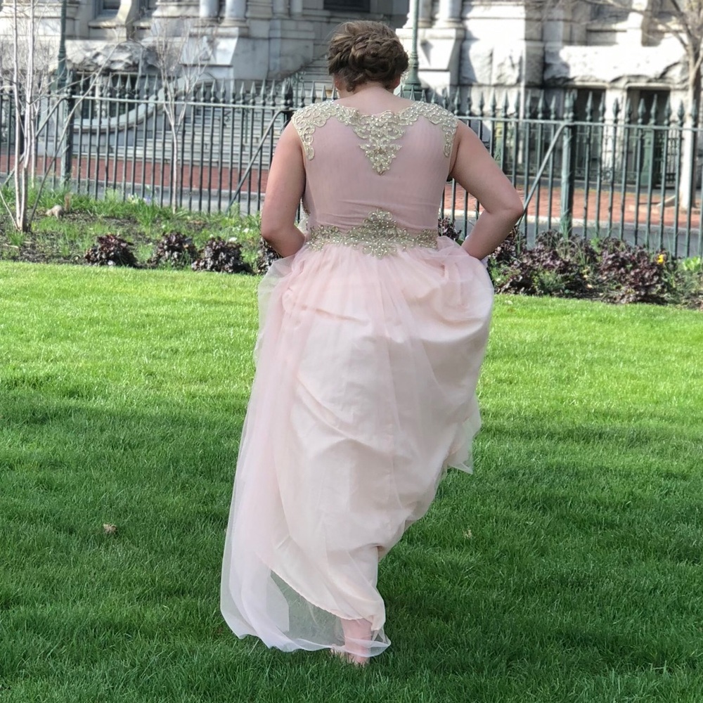 Pink Ball Gown Prom Dress - Picture 6 of 7